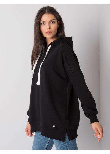 Čierna mikina s kapucňou