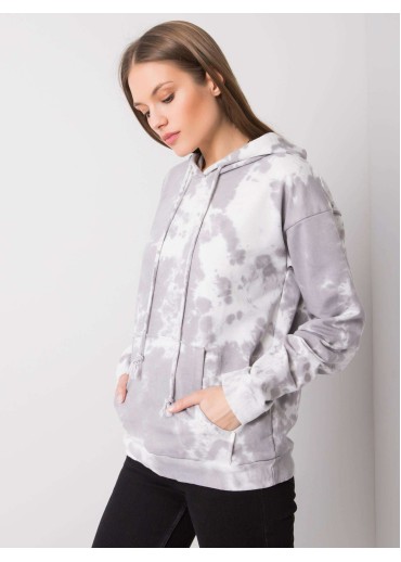 Sivá batikovaná mikina