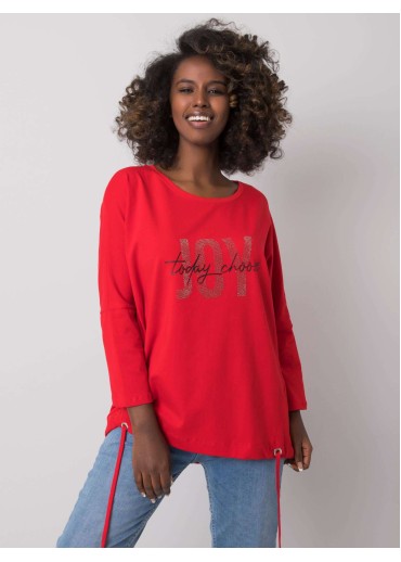 Červené tričko s potlačou