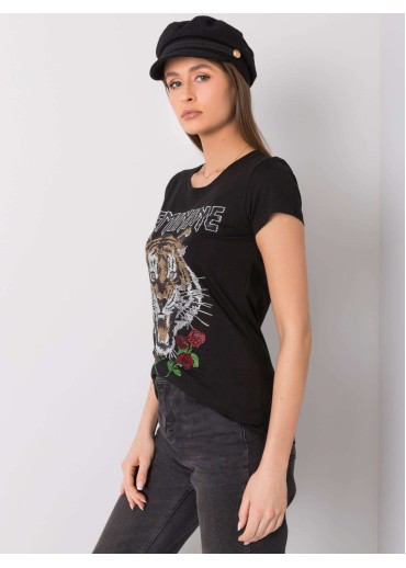 Čierne bavlnené tričko