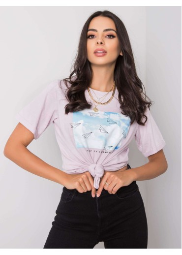 Fialové bavlnené tričko