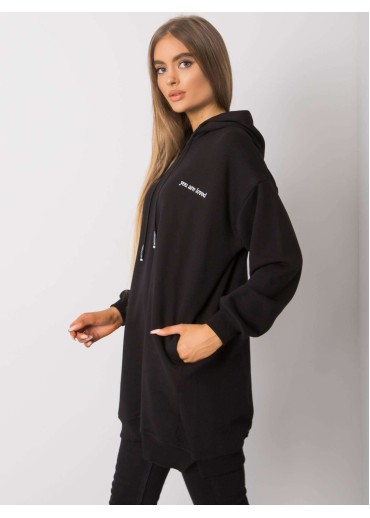 Čierna predĺžená ONE SIZE mikina