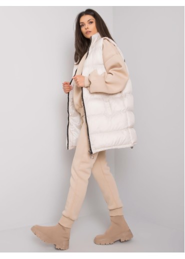 Béžovo hnedá tepláková súprava s vestou