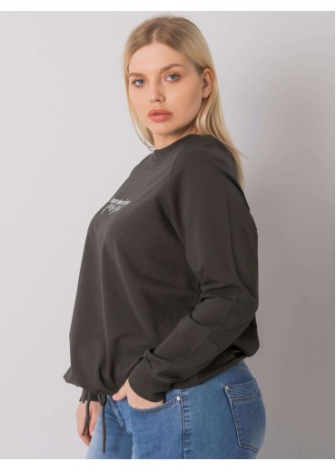 Khaki zelená one size basic mikina