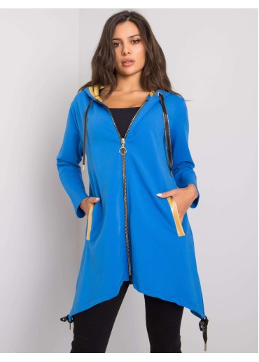 Modrá asymetrická mikina