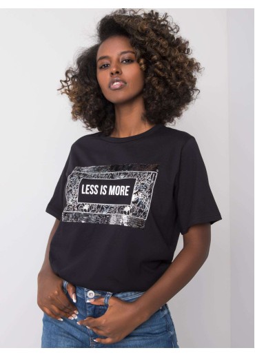 Čierne bavlnené tričko