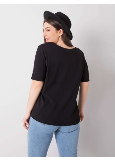 Čierne bavlnené tričko over size
