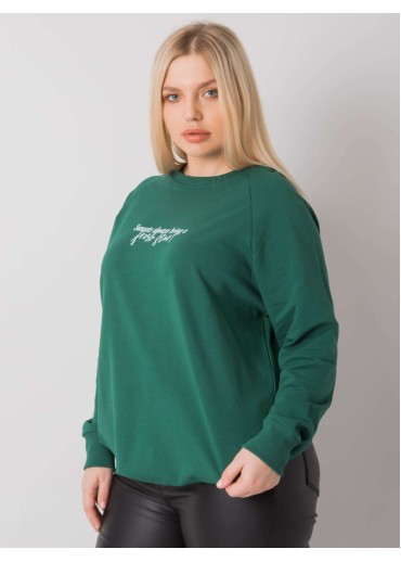 Tmavozelená one size basic mikina