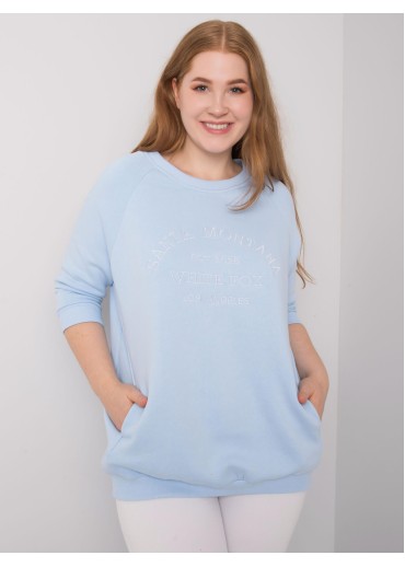 Svetlomodrá pohodlná mikina