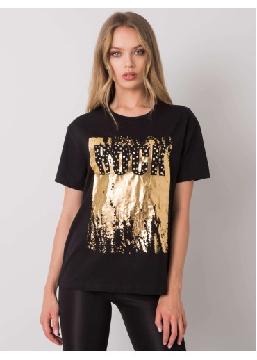 Čierne bavlnené tričko