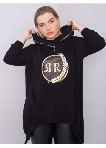 Čierna mikina s kapucňou