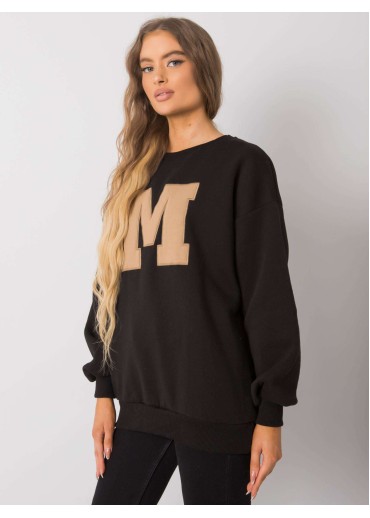 Čierna mikina s nášivkou