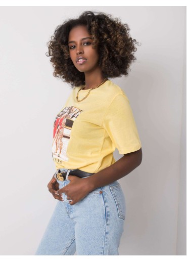 Žlté bavlnené tričko