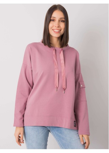 Tmavopúdrovo ružová mikina