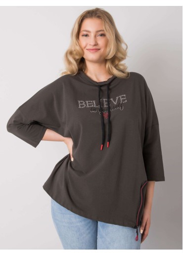 Khaki zelené tričko s potlačou