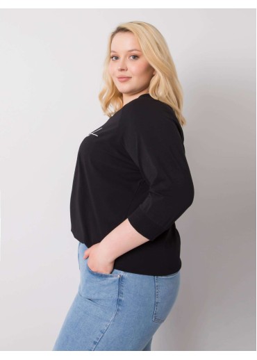 Čierne tričko s 3/4 rukávom