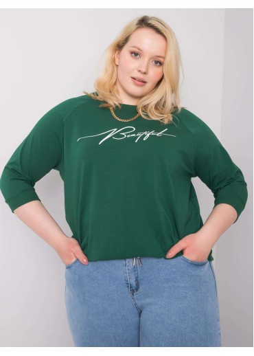 Zelené tričko s 3/4 rukávom