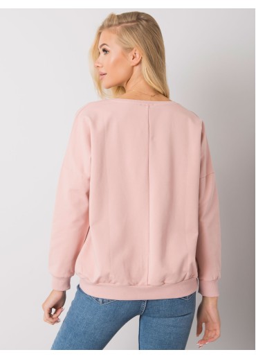 Tmavopúdrovo ružová mikina s nápisom