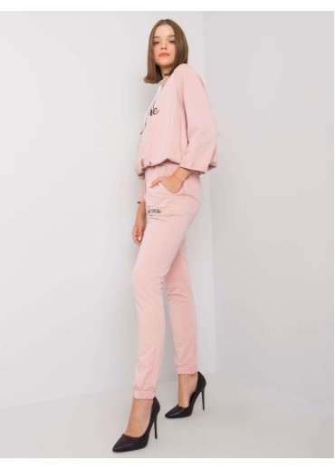 Tmavopúdrovo ružová tepláková súprava