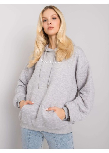 Sivá mikina s kapucňou