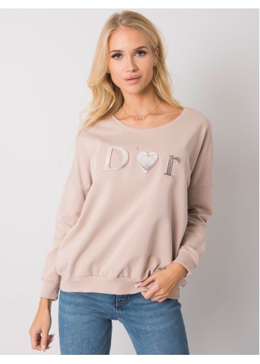 Sivá mikina s nápisom