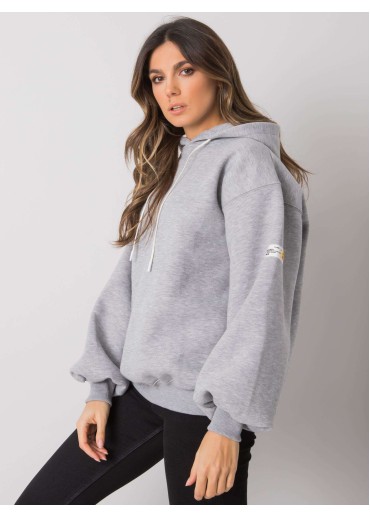 Sivá mikina s kapucňou