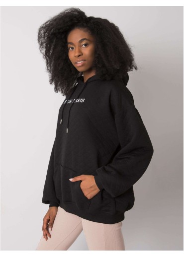 Čierna mikina s kapucňou