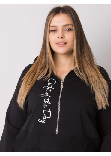 Čierna mikina s kapucňou