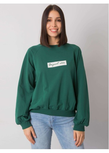 Tmavozelená basic mikina