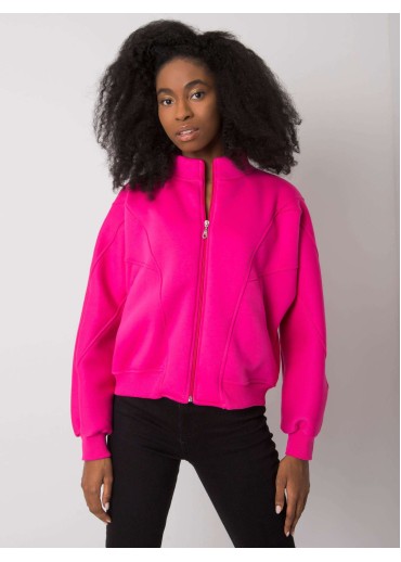 Fuchsiovo ružová dámska mikina