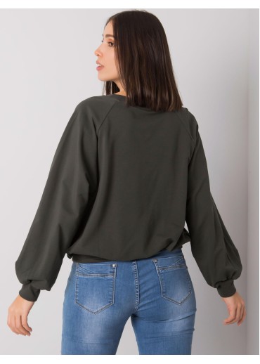 Khaki zelená basic mikina