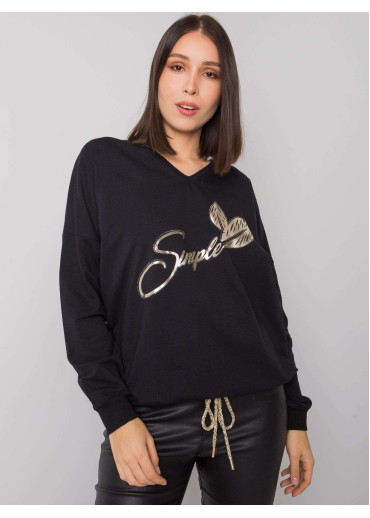 Čierna mikina s potlačou