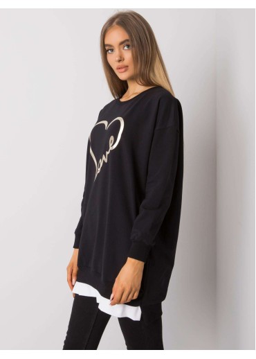Čierna tunika s potlačou