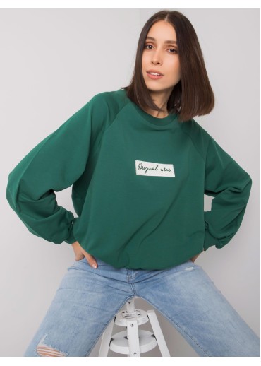 Tmavozelená basic mikina