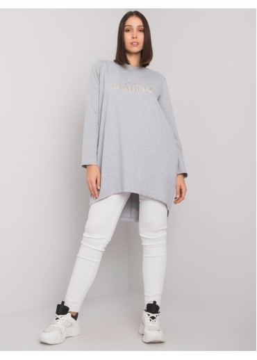 Sivá tunika s potlačou
