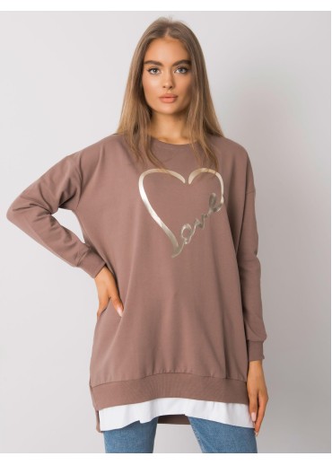 Hnedá tunika s potlačou