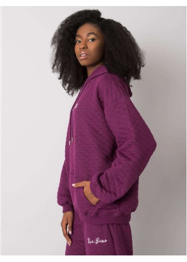 Fialová mikina s kapucňou