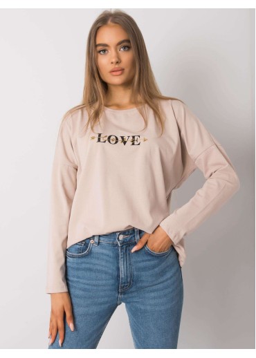 Béžovo hnedé tričko s potlačou