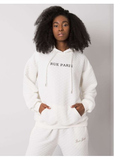 Smotanovo biela mikina s kapucňou