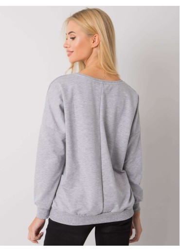 Sivá mikina s nápisom