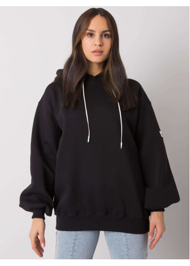 Čierna mikina s kapucňou