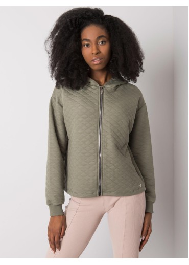 Khaki zelená mikina s kapucňou