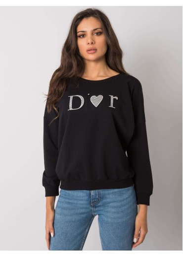 Čierna mikina s nápisom