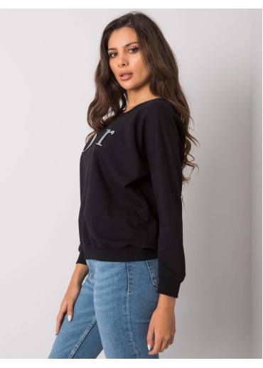 Čierna mikina s nápisom