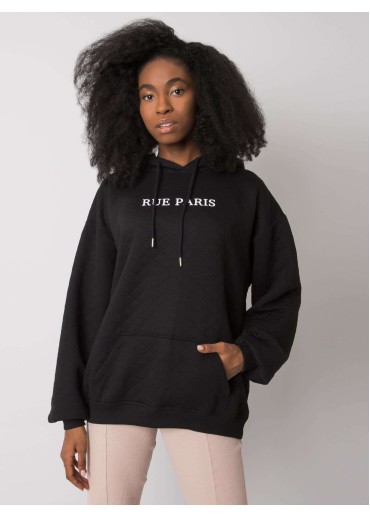 Čierna mikina s kapucňou