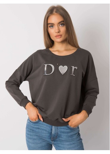 Khaki zelená mikina s nápisom