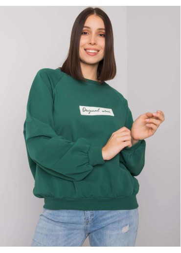 Tmavozelená basic mikina