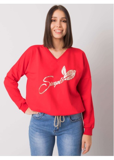 Červená mikina s potlačou