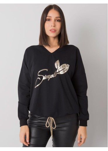 Čierna mikina s potlačou