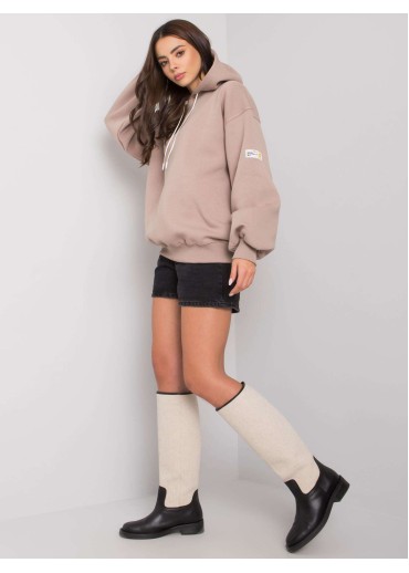 Béžovo hnedá mikina s kapucňou